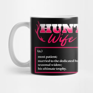 Hunt Wife Definition Outdoor Hunter Wildlife Married Antler Mug